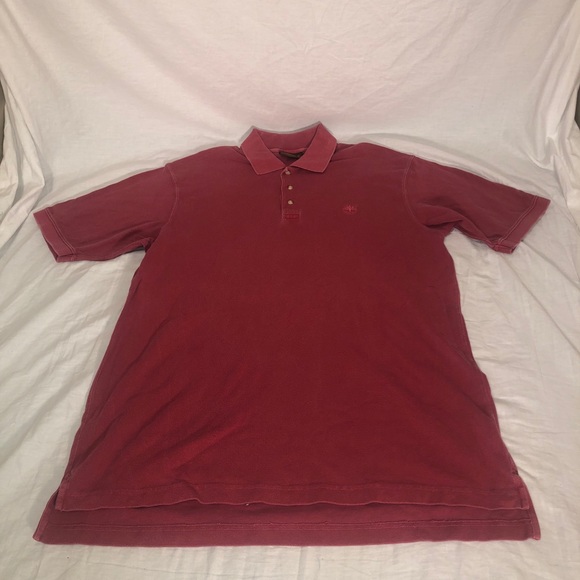 Timberland Other - VINTAGE Men's Timberland Small Logo Short Sleeve Polo Shirt Size XL Red
